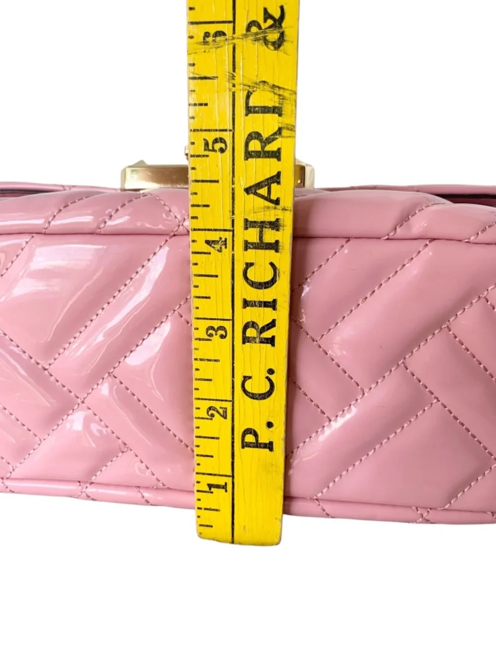 Michael Kors Peyton Pink Quilted Patent Leather Crossbody